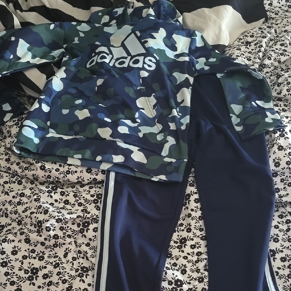 adidas Kids Camouflage Set - Blue and Green